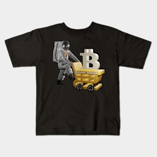 Captain HODL Bitcoin Manor Logo Kids T-Shirt